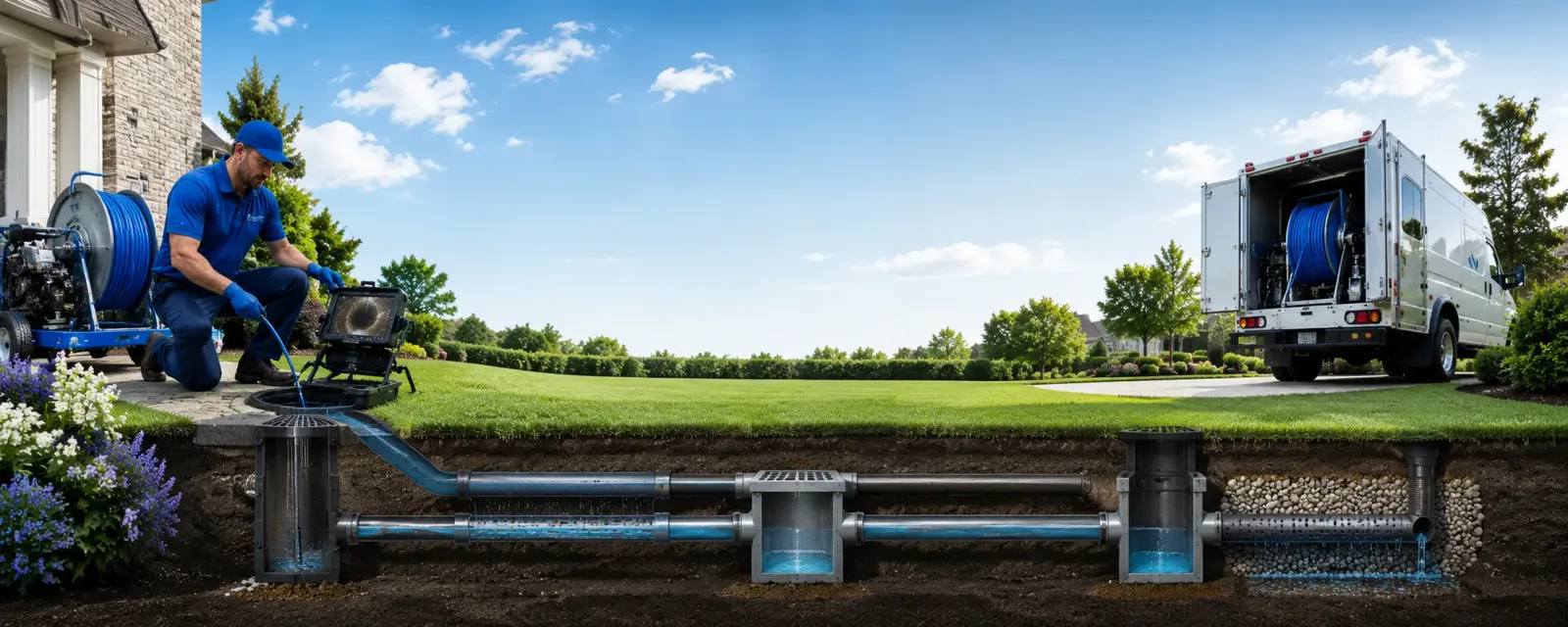 Outdoor drain cleaning information for Naugatuck, CT